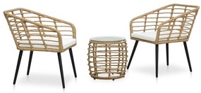 Set Da Bistrot 3 Pz İn Polyrattan Rovere /