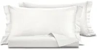 Parure copripiumino matrimoniale raso bianco SmartDecoHome