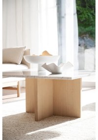 Tavolino rotondo in marmo bianco 90x90 cm Brooksville - Rowico