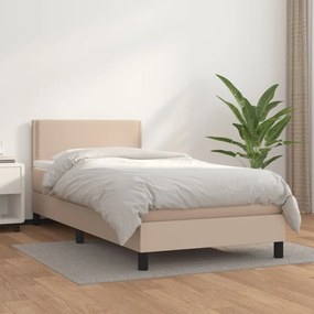 Giroletto A Molle Con Materasso Cappuccino 100x200cm Similpelle /