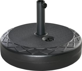 Base per Ombrellone da Giardino Ø55 cm 30 Kg in Plastica Nero...