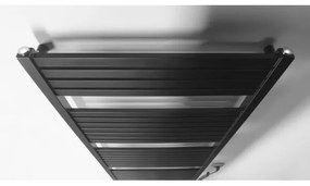 Aqualine - Radiatore elettrico da bagno TONDI-E 800W/230V 169 cm nero opaco