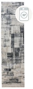Passatoia grigia lavabile 60x230 cm Silas Abstract – Flair Rugs