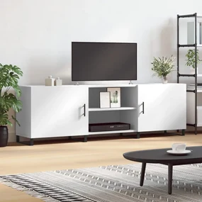 Mobile porta tv bianco 150x30x50 cm in legno multistrato