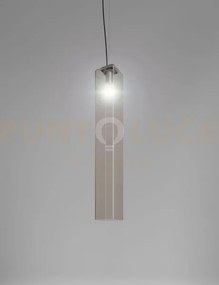 Tubes sospensione 90 fume' trasparente nickel opaco 1 luce attacco...