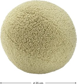 Cuscino per divano da bambini verde con rivestimento in bouclé Ball – Wigiwama