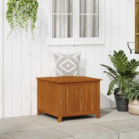 Contenitore Da Giardino 75x75x58 Cm İn Legno Massello Di Acacia /
