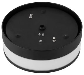 Plafoniera da esterno moderna nera 23 cm IP44 - Flavi