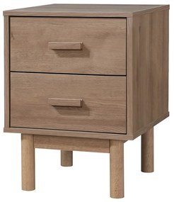 Comodino effetto rovere in colore naturale Melanie - Støraa