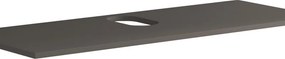 Top per lavabo appoggio Niwa L 120 x H 1.8 x P 46 cm laccato opaco grigio carbone truciolare