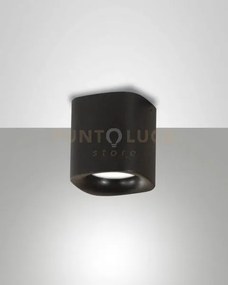 Smooth spot nero 1 luce attacco gu10 ip44 in alluminio