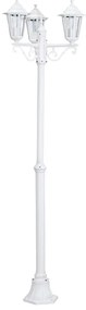 Lampione da giardino, Laterna H 192 cm, bianco, IP44 EGLO