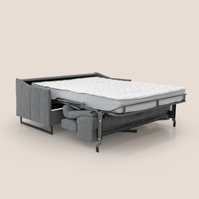Loto divano letto salvaspazio materasso H18 cm con piedi alti in morbido tessuto impermeabile T14 grigio