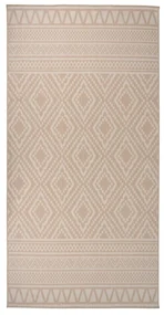 Tappeto Da Esterni A Tessitura Piatta 100x200cm Strisce Marroni /
