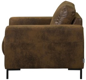 Poltrona marrone con rivestimento in finta pelle Lofty Lilly – Miuform