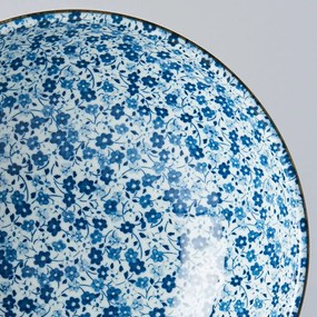 Ciotola in ceramica blu e bianca, ø 21,5 cm Daisy - MIJ