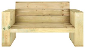 Set Salotto da Giardino 3 pz Legno Massello di Pino Impregnato