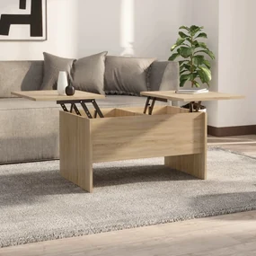Tavolino Salotto Rovere Sonoma 80x50x42,5 Cm Legno Multistrato /