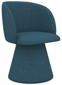 Sedia da pranzo blu in imbottito Maia – Makamii