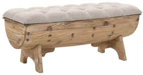 Cassapanca İn Legno Massello E Tessuto 103x51x44 Cm /