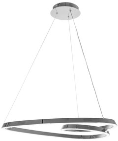 Lampada Da Soffitto Pensile Ring Moderno LED+Telecomando APP798-cp Chrome