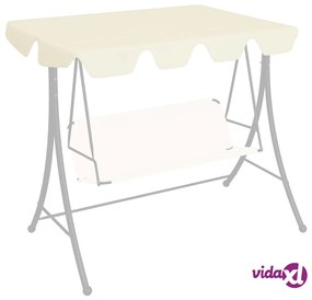 vidaXL Baldacchino per Dondolo da Giardino Crema 150/130x70/105 cm