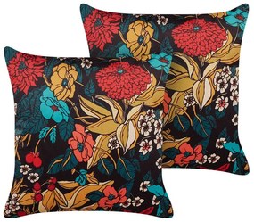 Set di 2 cuscini velluto multicolore 45 x 45 cm PROTEA Beliani