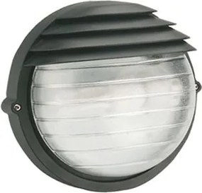Lampada Applique Tonda Grande Colore Nero per Esterno Linea Palpebra Sovil...