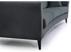 Divano in velluto grigio 237 cm Eden - Scandic