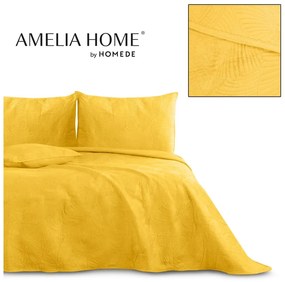 Copriletto arancione e giallo per letto matrimoniale 200x220 cm Palsha - AmeliaHome