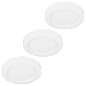 Prios Plafoniera LED Edwina, bianco, 18 cm, set di 3