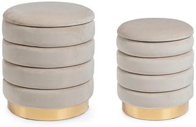 Set di 2 pouf DARINA colore beige