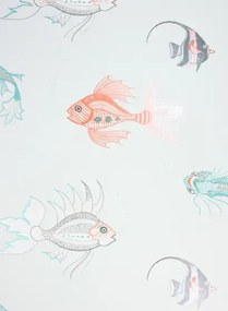 Nina Campbell Carta da parati Aquarium - pale blue