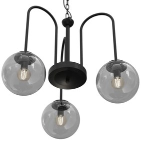 Lampadario a sospensione con catena CAMBRIDGE 3xE14/60W/230V nero