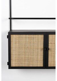 Portabottiglie in rattan nero 18x100 cm Guuji - White Label