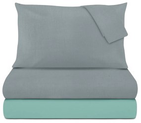 Completo letto matrimoniale petrolio tinta unita