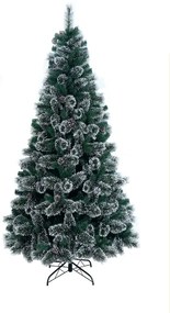 Albero di Natale artificiale innevato New Cortina verde H 240 cm x Ø 134 cm