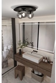 Plafoniera SOLAR 3xE14/10W/230V nero/grigio