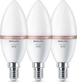 Set da 3 lampadine LED RGB dimmerabili Philips SMART C37 E14/4,9W/230V 2200-6500K