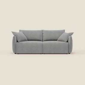 Flexar divano con sedute allungabili e schienale in piuma in morbido bouclé impermeabile T07 grigio