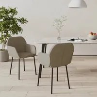 Sedie da Pranzo 2 pz Grigio Chiaro in Velluto cod mxl 16294