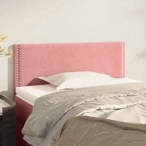 Testiera Rosa 80x5x78/88 Cm İn Velluto /