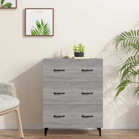 Credenza Grigio Sonoma 69,5x34x90 Cm İn Legno Multistrato /
