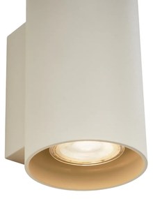 Applique moderna beige GU10 50mm rotonda 2 luci - Sandy