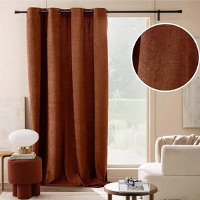 Tenda color terracotta in bouclé 140x260 cm Winona – douceur d'intérieur