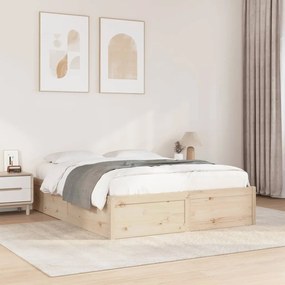 Letto senza materasso 160x200 cm in legno massello di pino