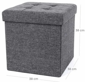 Pouf SULTAN 38x38 cm grigio