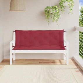 Cuscini Per Panca 2 Pz Rosso Vino 150x50x7 Cm İn Tessuto Oxford /
