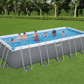 Piscina fuori terra tubolare BESTWAY Power Steel L int 6.4 m x 2.74 m  H 1.32 m