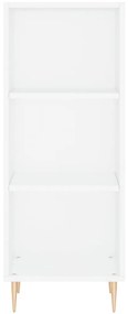 Credenza 34,5x32,5x180 cm in Legno Multistrato Bianco Lucido